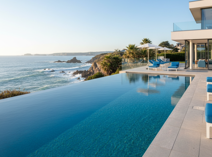 Piscine moderne à Biarritz